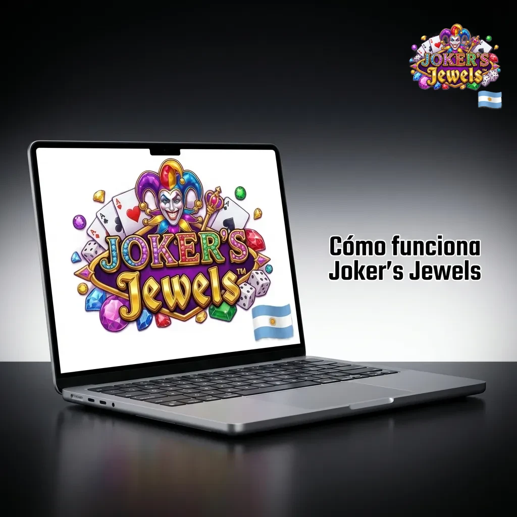 Diagrama en espa&ntilde;ol que muestra paso a paso c&oacute;mo jugar y apostar en la slot online Joker's Jewels