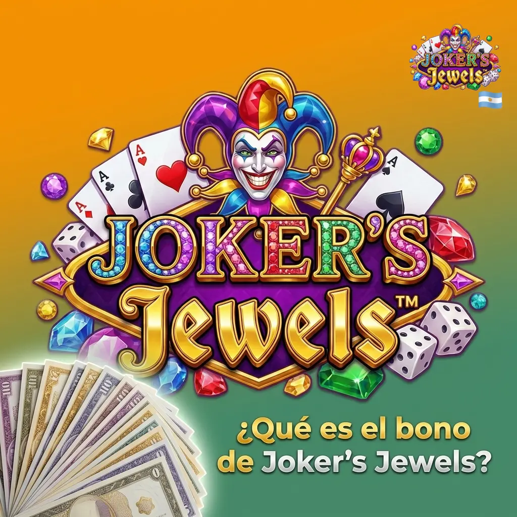 Bono de casino Joker's Jewels con giros gratis y saldo adicional para nuevos jugadores tras registro y depósito